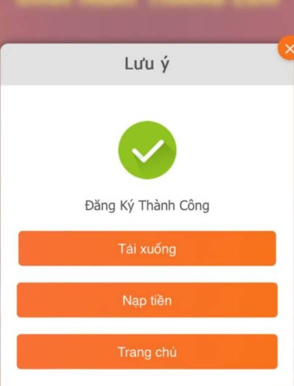 Hoàn thành đăng ký AE789 khi báo thành công Hoàn thành đăng ký AE789 khi báo thành công